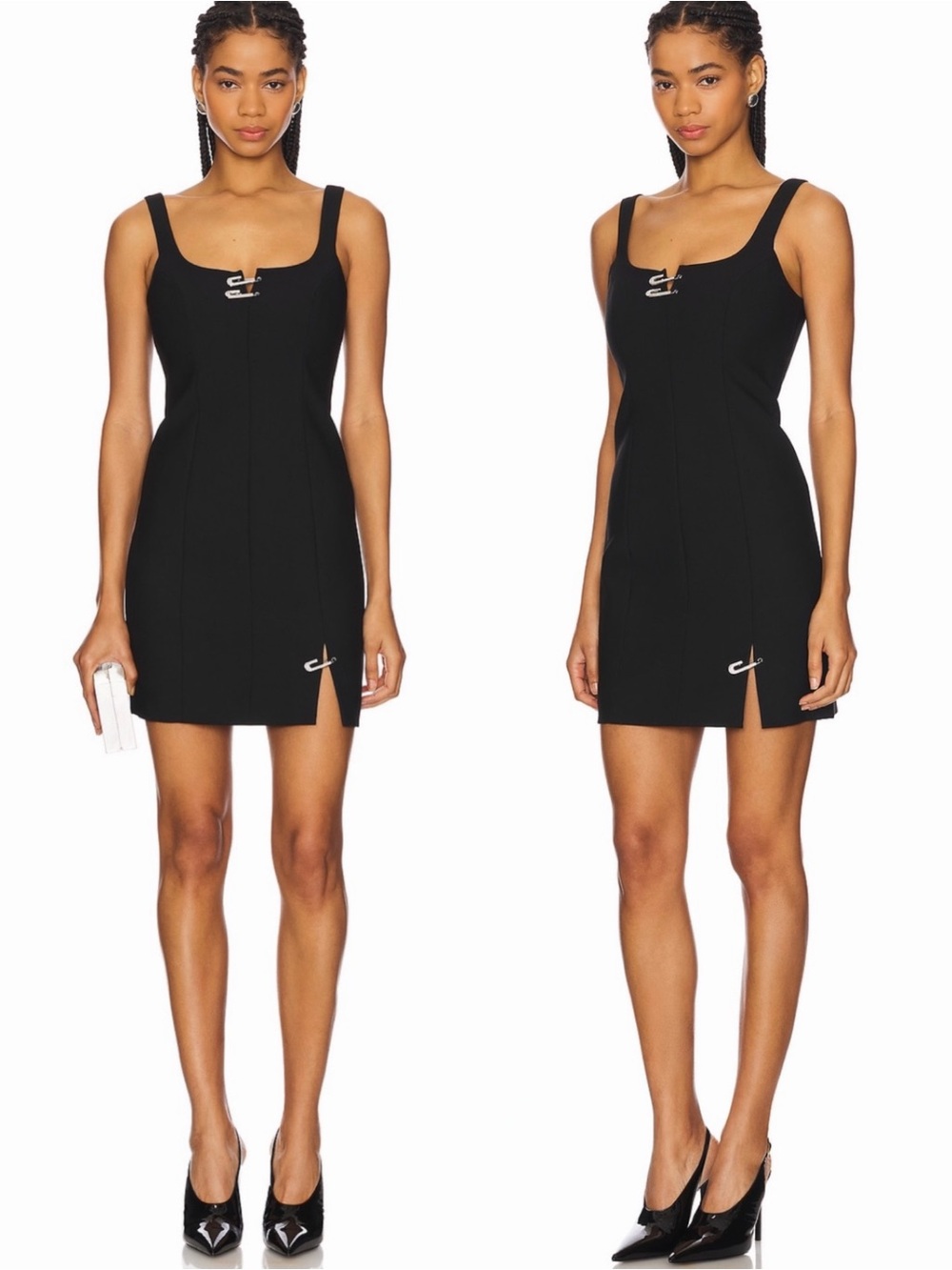 Cinq à Sept Women's Toira Embellished Bodycon Black Sleeveless Mini Dress Size 4